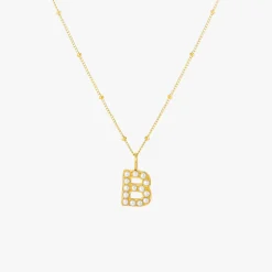 Atolea Jewelry Pearls|Necklaces<Pearl Initial Necklace