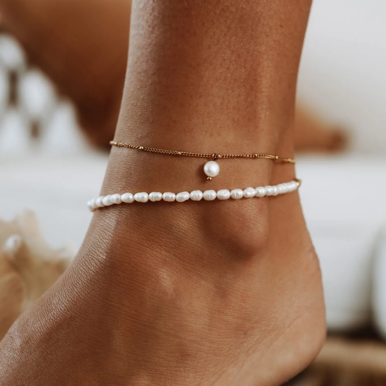 Atolea Jewelry Anklets|Pearls<Pearly Anklet
