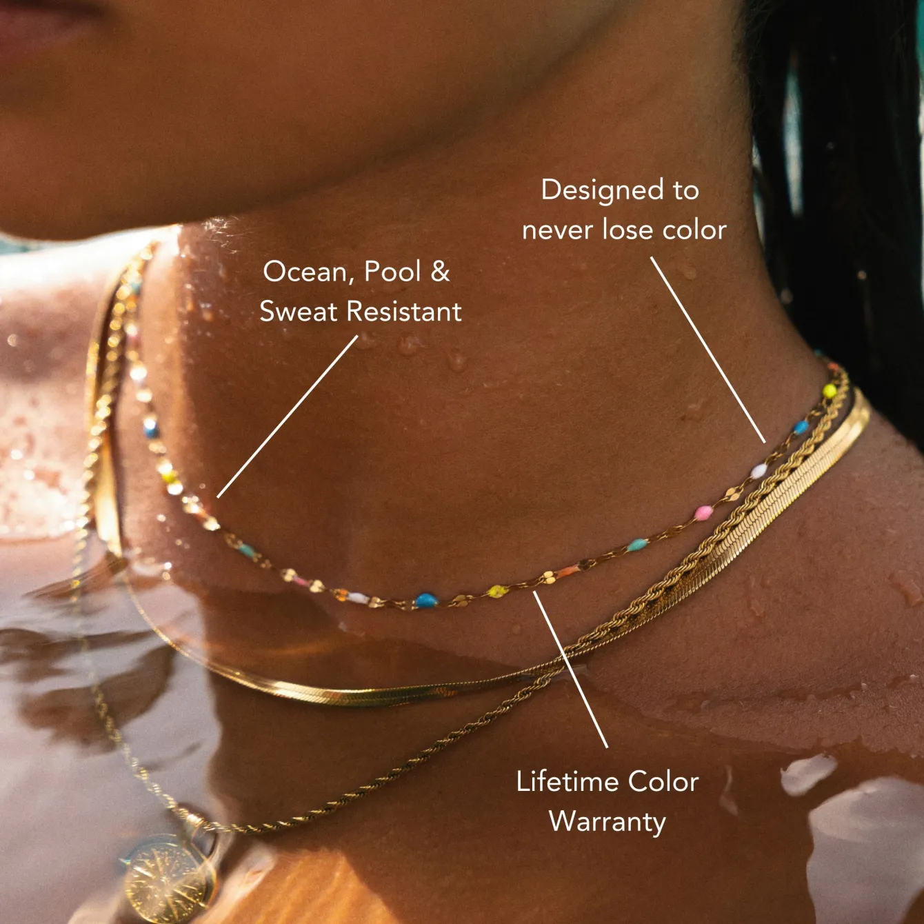 Atolea Jewelry Necklaces<Rainbow Dainty Choker