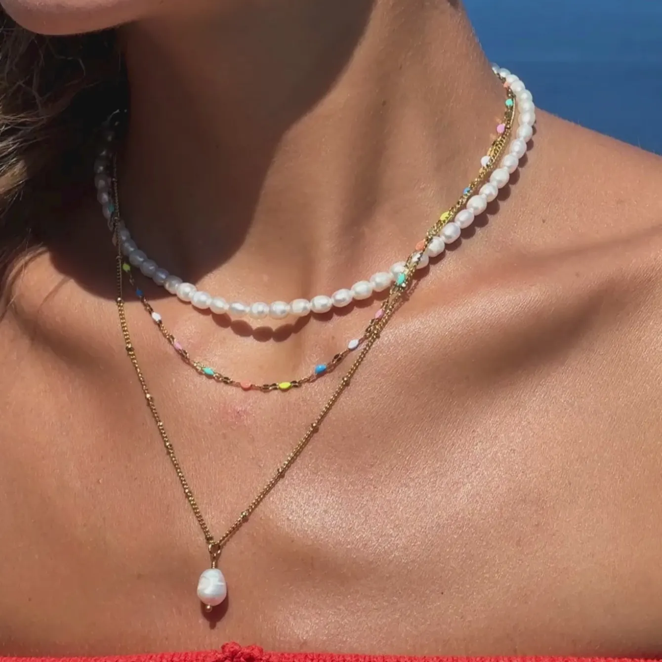 Atolea Jewelry Necklaces<Rainbow Dainty Choker