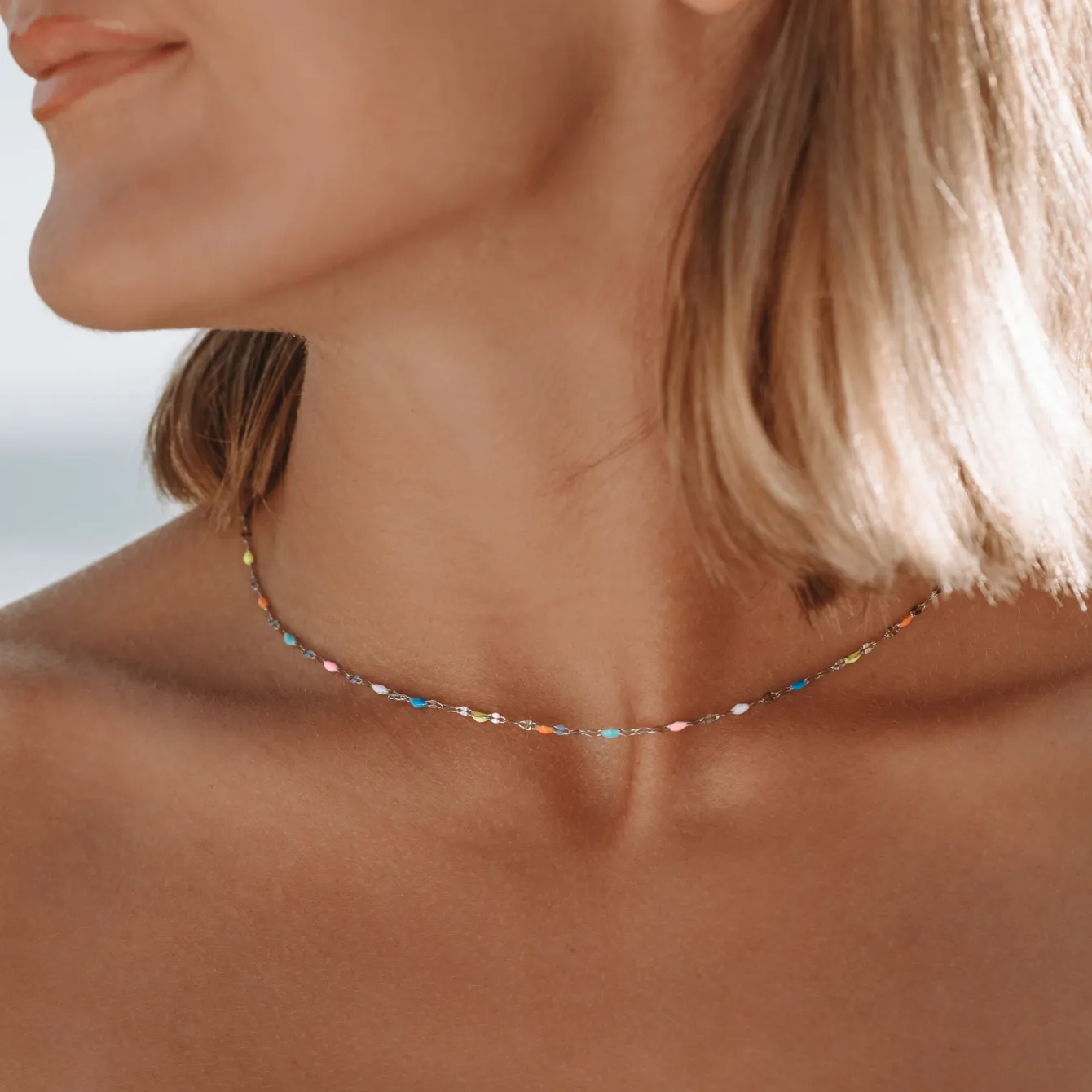 Atolea Jewelry Necklaces<Rainbow Dainty Choker