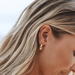 Atolea Jewelry Earrings<Teardrop Hoop Earrings