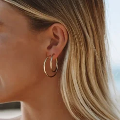 Atolea Jewelry Earrings<Thin Hoop Earrings