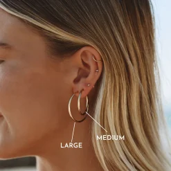 Atolea Jewelry Earrings<Thin Hoop Earrings