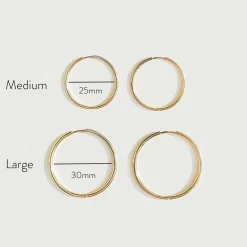 Atolea Jewelry Earrings<Thin Hoop Earrings