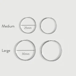 Atolea Jewelry Earrings<Thin Hoop Earrings