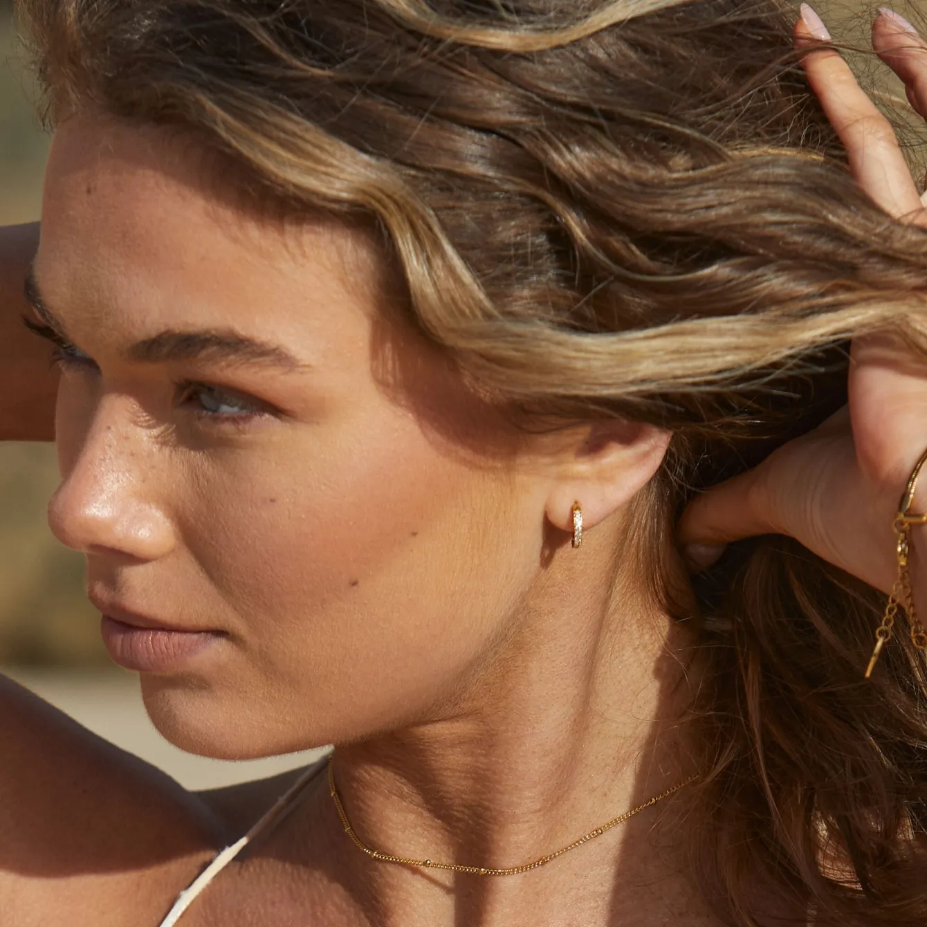 Atolea Jewelry Earrings<Tiny Gold Hoop Earrings