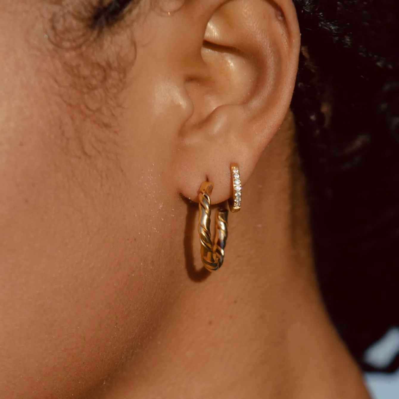 Atolea Jewelry Earrings<Tiny Gold Hoop Earrings