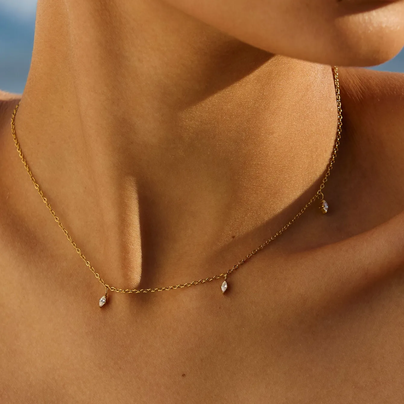 Atolea Jewelry Necklaces<Triple Diamonds Choker