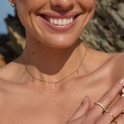 Atolea Jewelry Necklaces<Triple Diamonds Choker