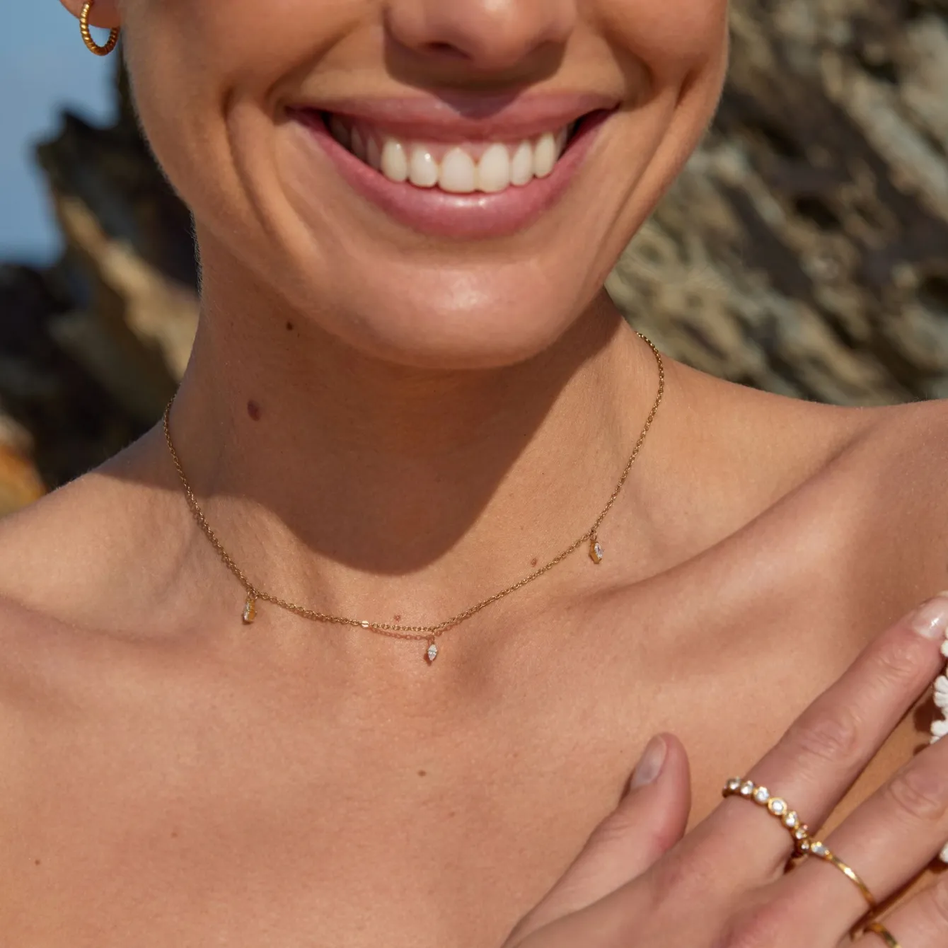 Atolea Jewelry Necklaces<Triple Diamonds Choker