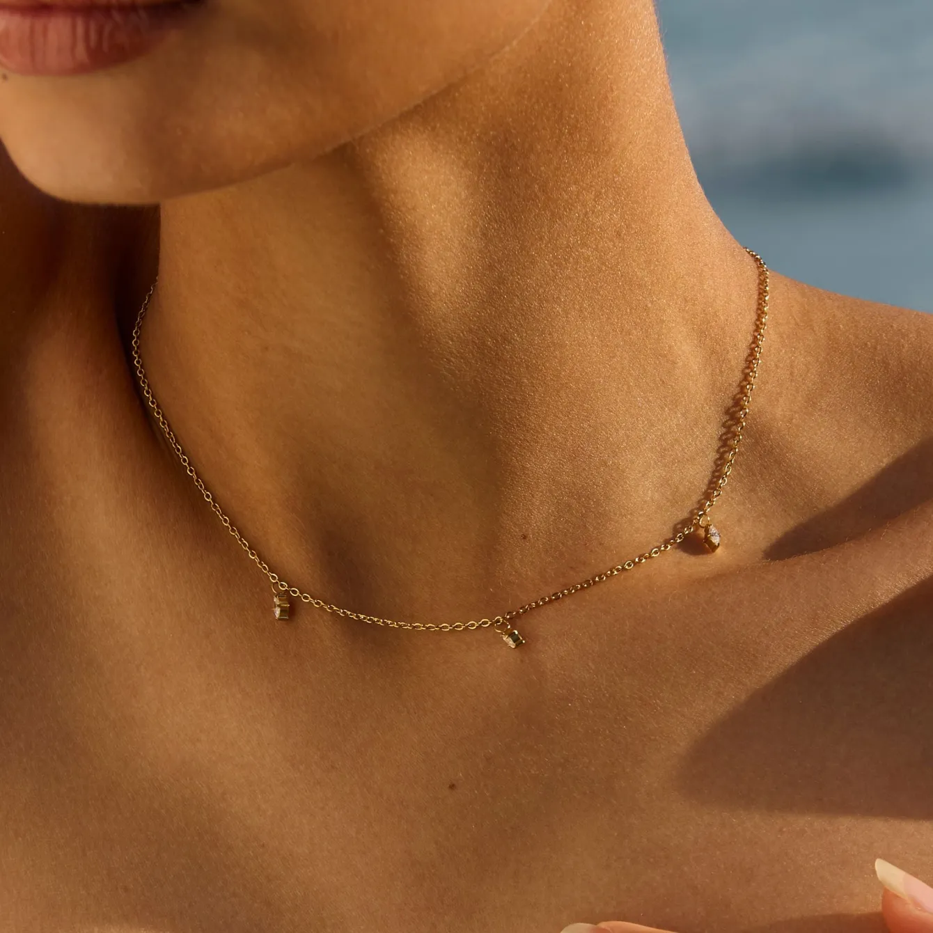 Atolea Jewelry Necklaces<Triple Diamonds Choker