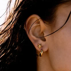 Atolea Jewelry Earrings<Wavy Hoops