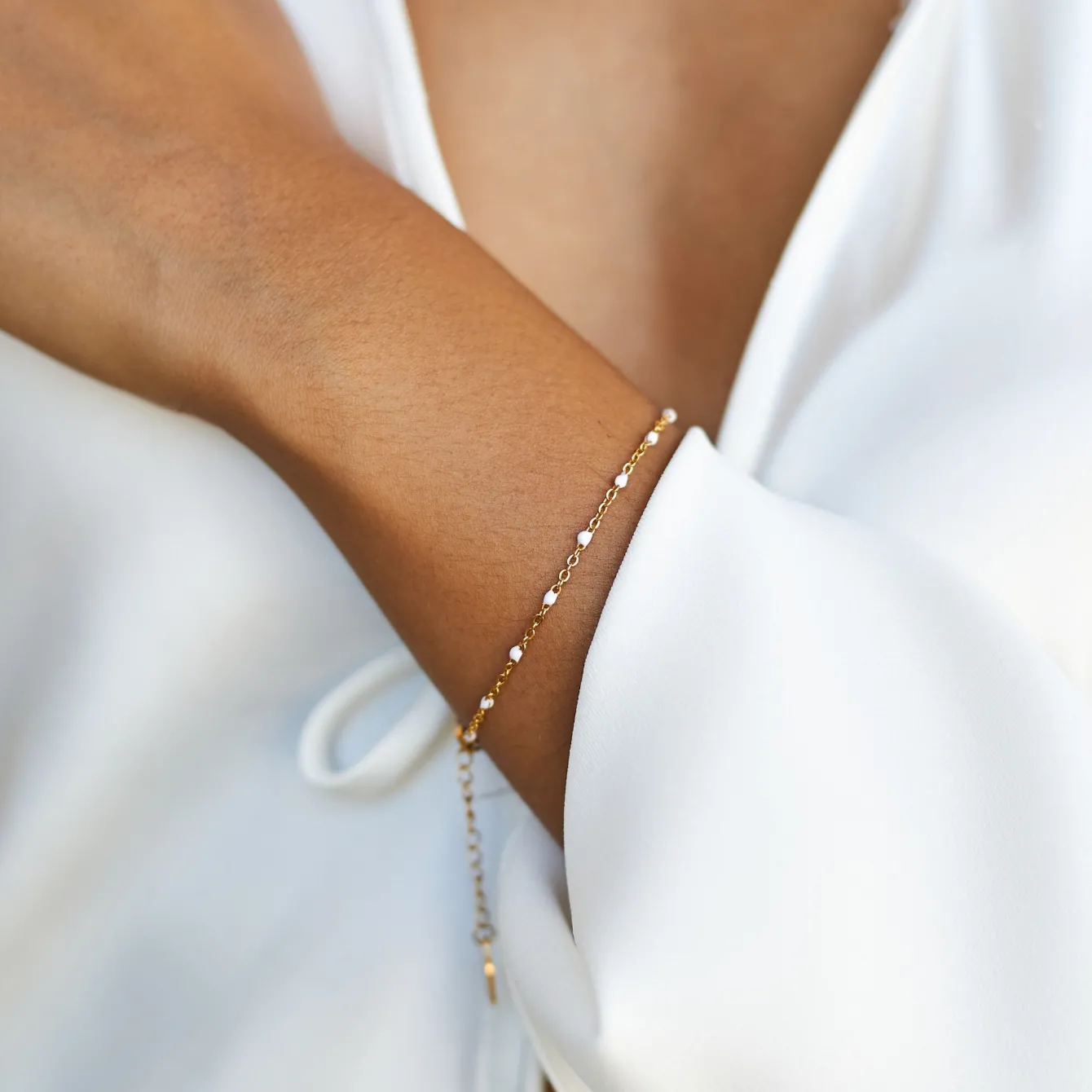 Atolea Jewelry Bracelets<White Beaded Bracelet