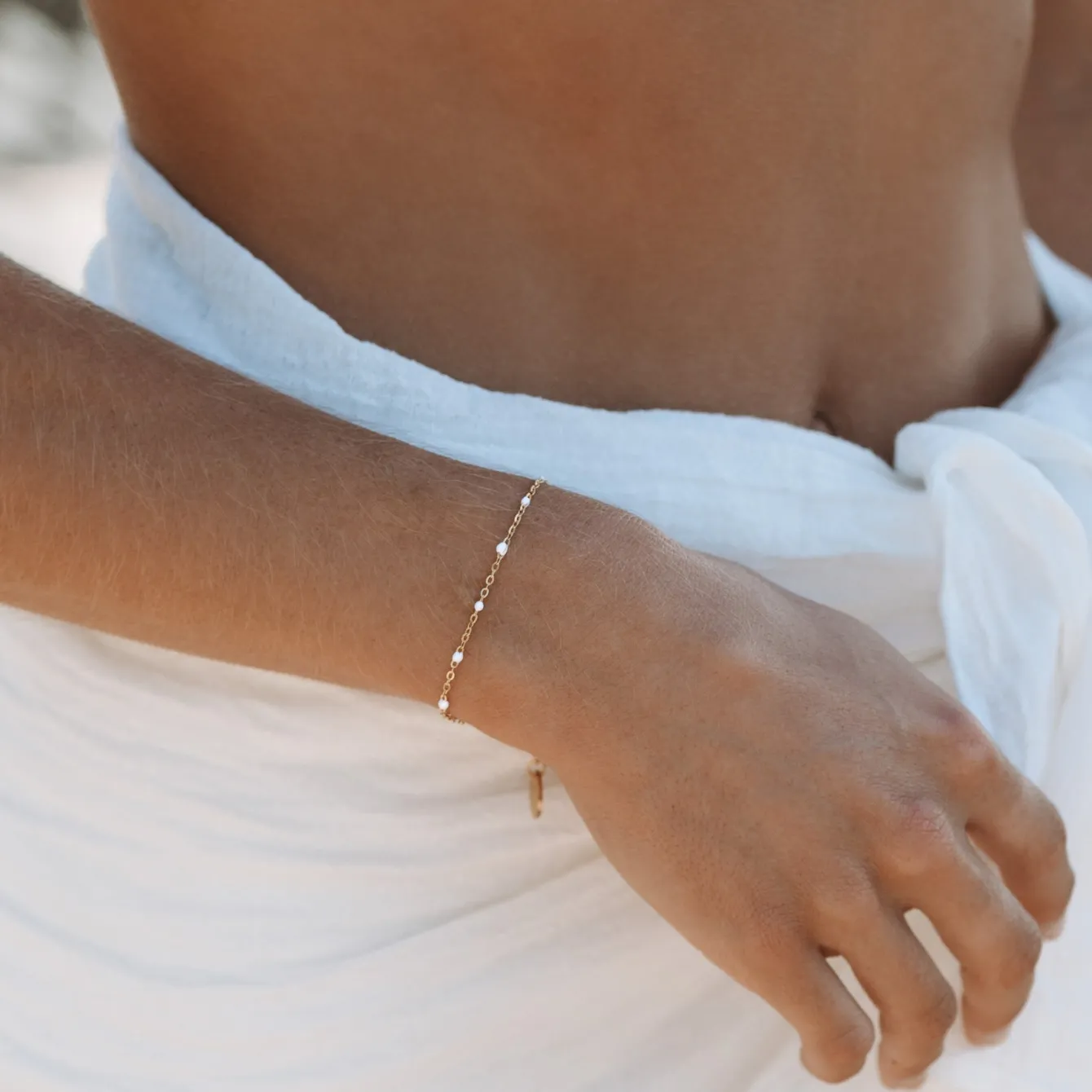 Atolea Jewelry Bracelets<White Beaded Bracelet